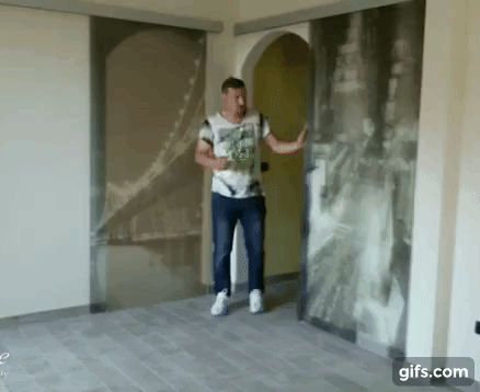 doppia porta scorrevole in vetro serglas glasstyle