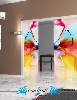Porte in vetro scorrevole di design colorate e personalizzabili, ideali per arredare con stile e funzionalità ogni ambiente.