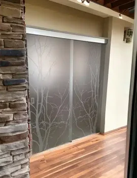 porta in vetro doppia satinata