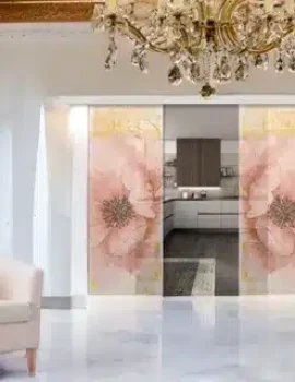 porta vetri scorrevoli design moderno vetro acidato sabbiato